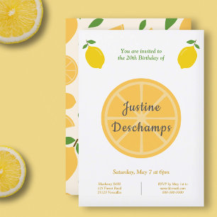 Lemon Birthday Invitation