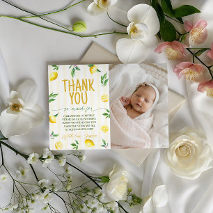 Lemon Birthday Photo Thank You Card