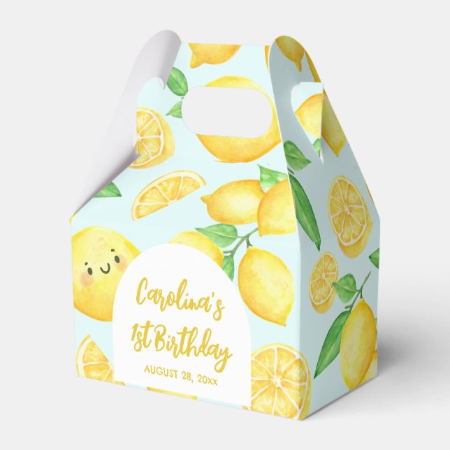 Lemon Birthday Thank You  Favour Box (Front Side)