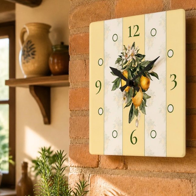 Lemon Bliss Square Wall Clock (Creator Uploaded)