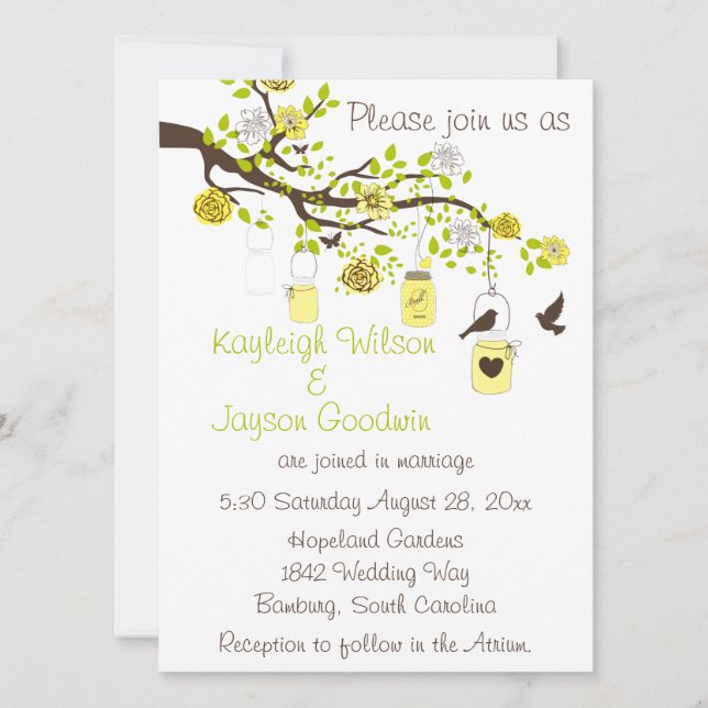 Lemon Bliss Wedding Invitation (Front)