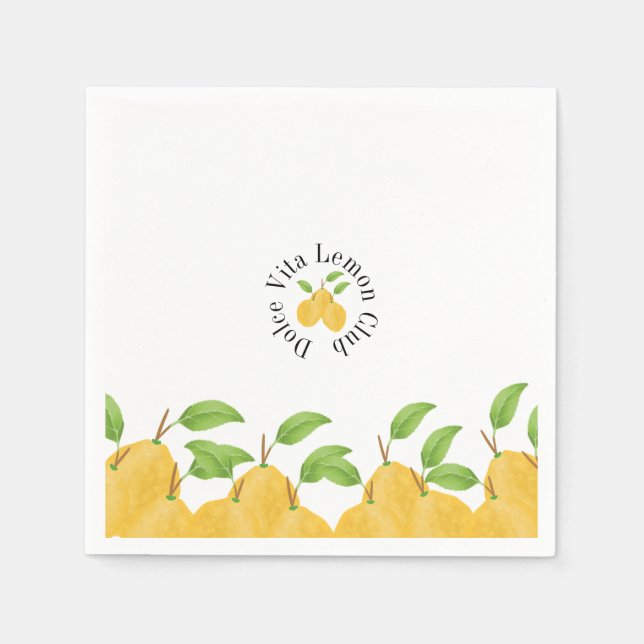 Lemon Bloom Collection Napkin (Front)