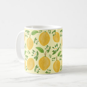 Lemon Bloom Collection patterned yellow Coffee Mug