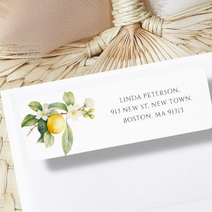 Lemon Blossom Address Label Return Address Label