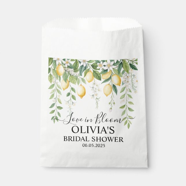 Lemon Blossom Bridal Shower   Favour Bag (Front)