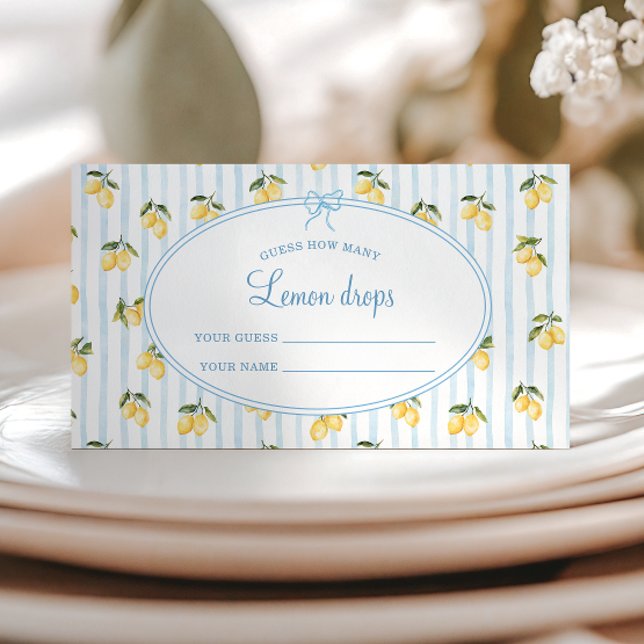 Lemon Blue Italian Guess how many lemon drops Enclosure Card (Creator Uploaded)