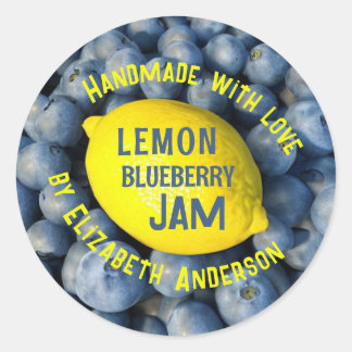Lemon & Blueberry Jam Classic Round Sticker