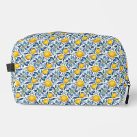 Lemon Botanical Blue and Yellow Summer Print