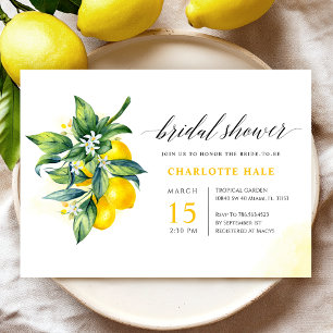 Lemon Botanical Bridal Shower Invitation