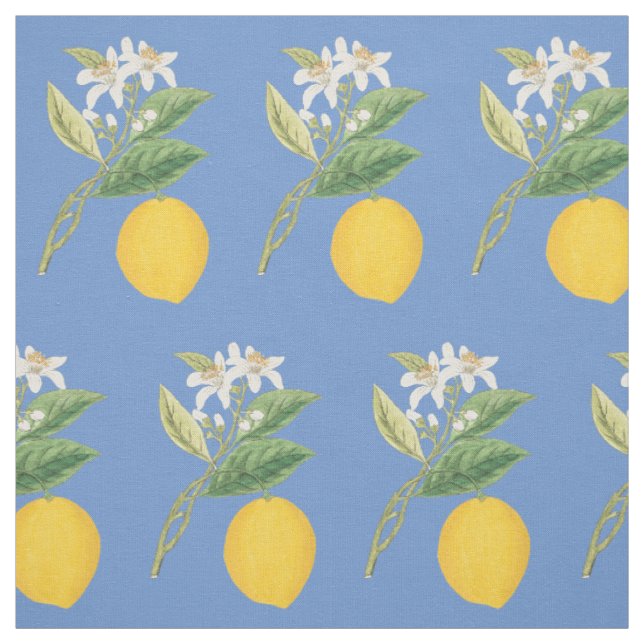 Lemon Botanical Fabric (Swatch)