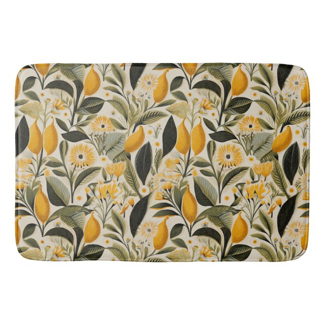 Lemon Botanical Grove Bath Mat (Front)