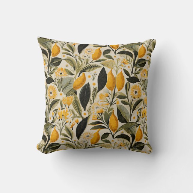 Lemon Botanical Grove Cushion (Front)
