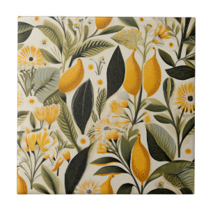 Lemon Botanical Grove Seamless Ceramic Tile