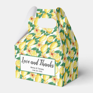 Lemon Botanical Love and Thanks Wedding Favour Box