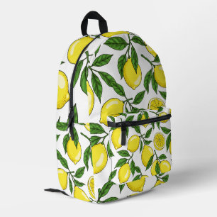 Lemon Botanical Seamless – Hand Drawn Printed Backpack