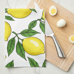 Lemon Botanical Seamless – Hand Drawn Tea Towel