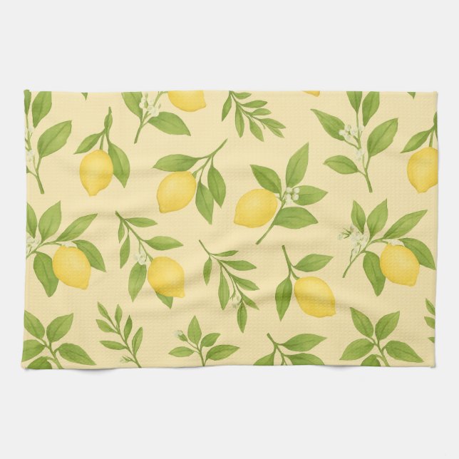 Lemon Botanical  Tea Towel (Horizontal)