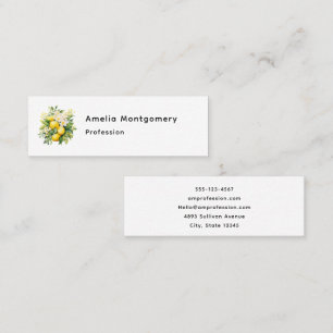 Lemon Bouquet with White Blossoms Mini Business Card