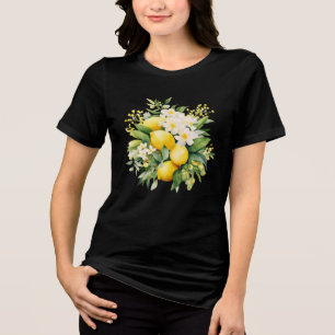 Lemon Bouquet with White Blossoms Tri-Blend Shirt