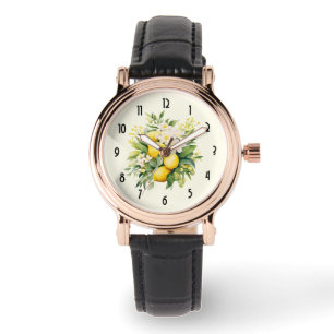 Lemon Bouquet with White Blossoms Watch