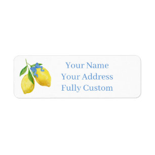 Lemon bow summer Italian style Return Address Label