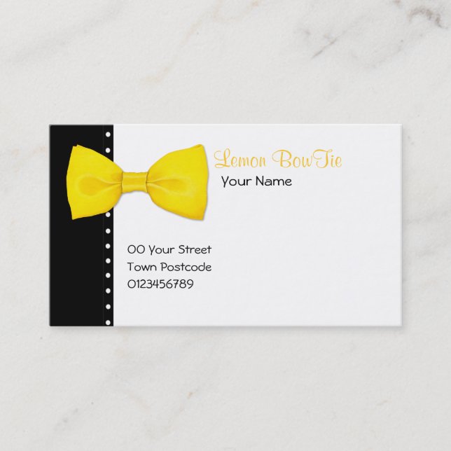 Lemon BowTie Business Card (Front)