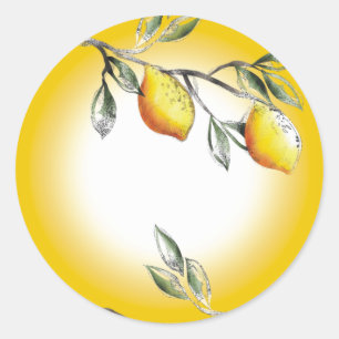 Lemon branch baking cooking kitchen gift sticker