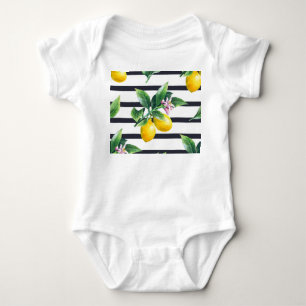 Lemon Branch: Citrus Watercolor Bliss Baby Bodysuit