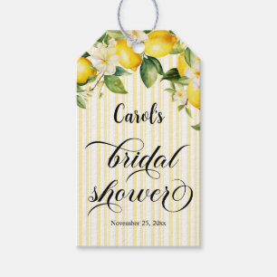 Lemon Branch Mediterranean Summer Bridal Shower Gift Tags