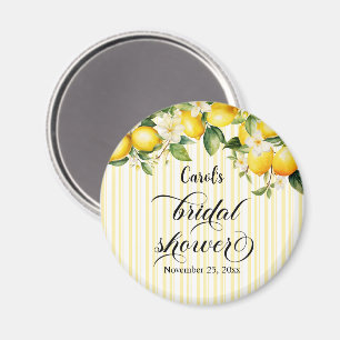 Lemon Branch Mediterranean Summer Bridal Shower Magnet