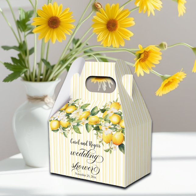 Lemon Branch Mediterranean Summer Wedding Shower Favour Box (Creator Uploaded)