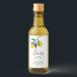 Lemon Bridal Shower Decor, Mini Wine Label<br><div class="desc">Our mini wine labels are the cutest way to thank your guests for showering the bride! These labels feature a watercolor lemon. 
 
 Find matching items on our website: www.wordsandconfetti.com</div>