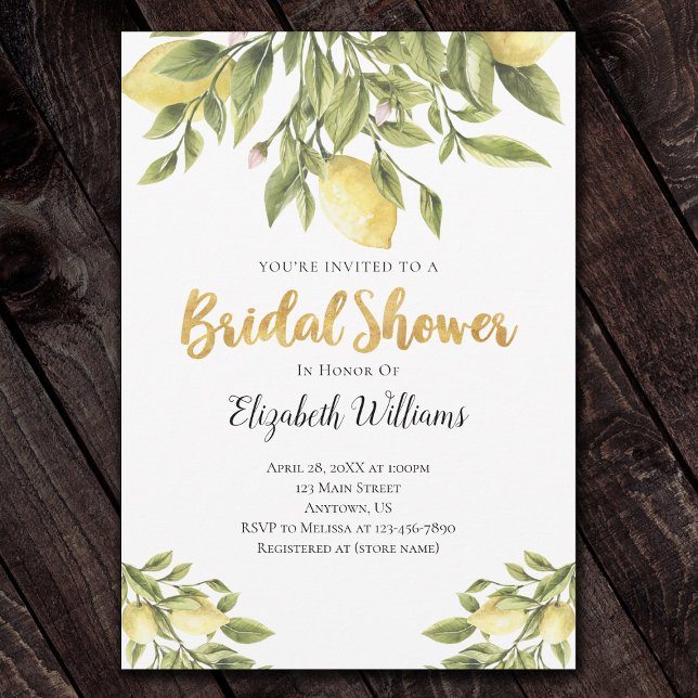 Lemon Bridal Shower Invitation (Creator Uploaded)