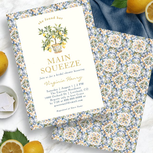 Lemon Bridal Shower Invitation (Lemon Bridal Shower Invitation
)