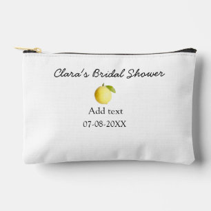 Lemon bridal shower modern simple minimal rustic b accessory pouch