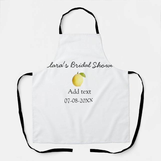 Lemon bridal shower modern simple minimal rustic b apron (Front)