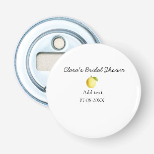 Lemon bridal shower modern simple minimal rustic b bottle opener