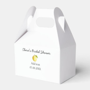 Lemon bridal shower modern simple minimal rustic b favour box