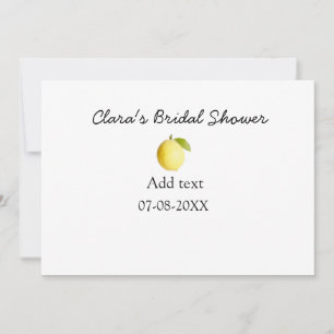Lemon bridal shower modern simple minimal rustic b holiday card