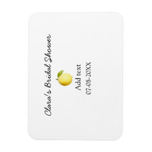 Lemon bridal shower modern simple minimal rustic b magnet