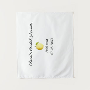 Lemon bridal shower modern simple minimal rustic b tapestry