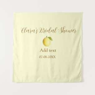 Lemon bridal shower modern simple minimal rustic b tapestry