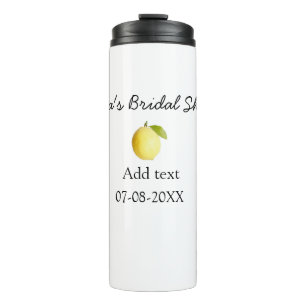 Lemon bridal shower modern simple minimal rustic b thermal tumbler
