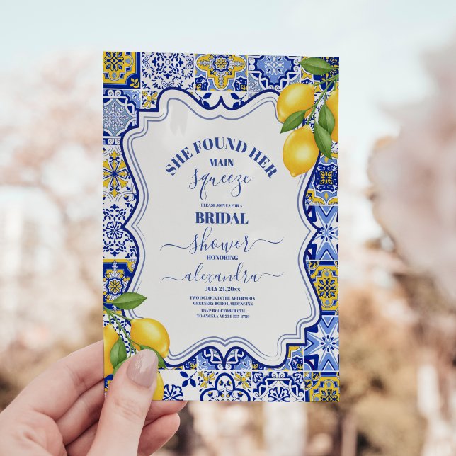 Lemon bridal shower She found her main squeeze Invitation (Creator Uploaded)