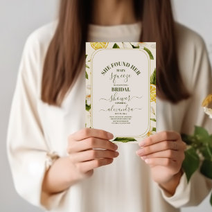 Lemon bridal shower She found her main squeeze Invitation