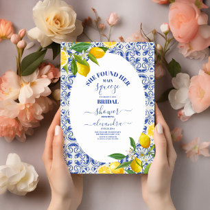 Lemon bridal shower She found her main squeeze Invitation