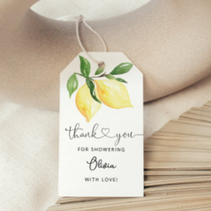 Lemon Bridal Shower Thank you Favour Tags