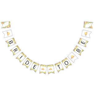 Lemon Bride To Be Bridal Shower Bunting Flags