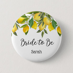 Lemon Bride to Be Button - Lemon Buttons