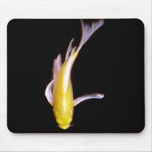 Lemon Butterfly Koi Mouse Pad